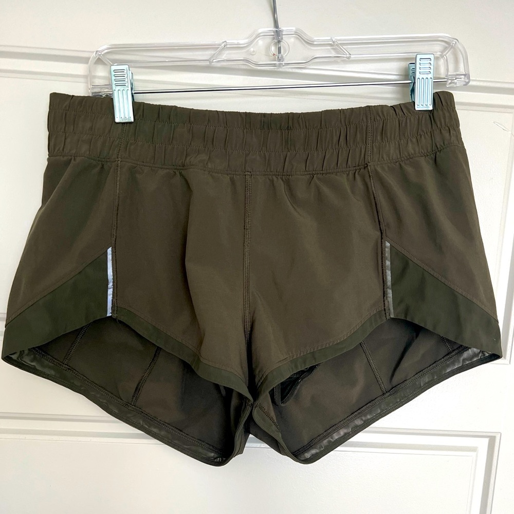 Lululemon Olive Green Shorts 2.5”